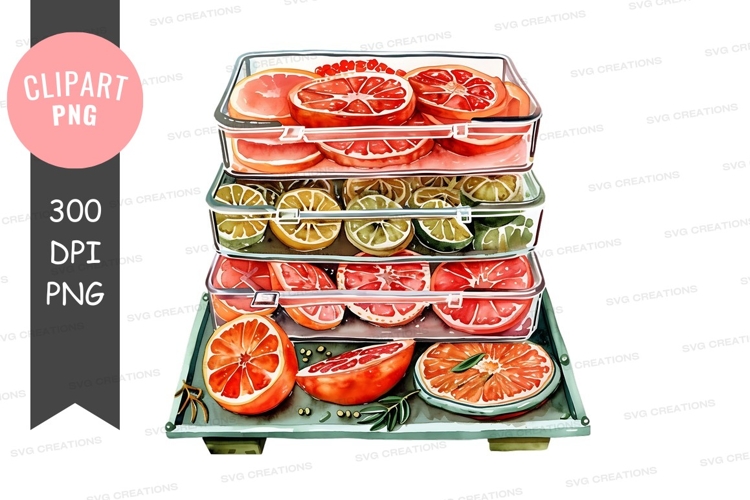 Citrus fruits in glass containers