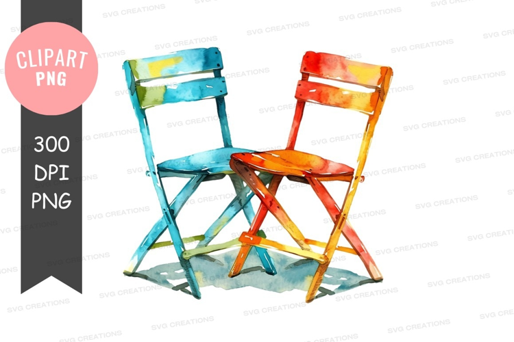Colorful folding chairs