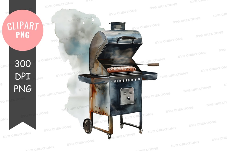 Grill with smoke