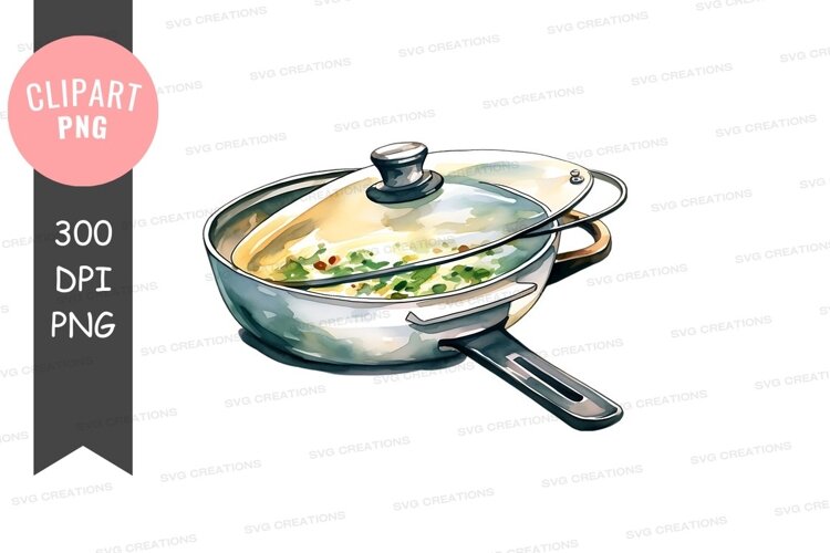 Cooking in a stainless steel pan example image 1