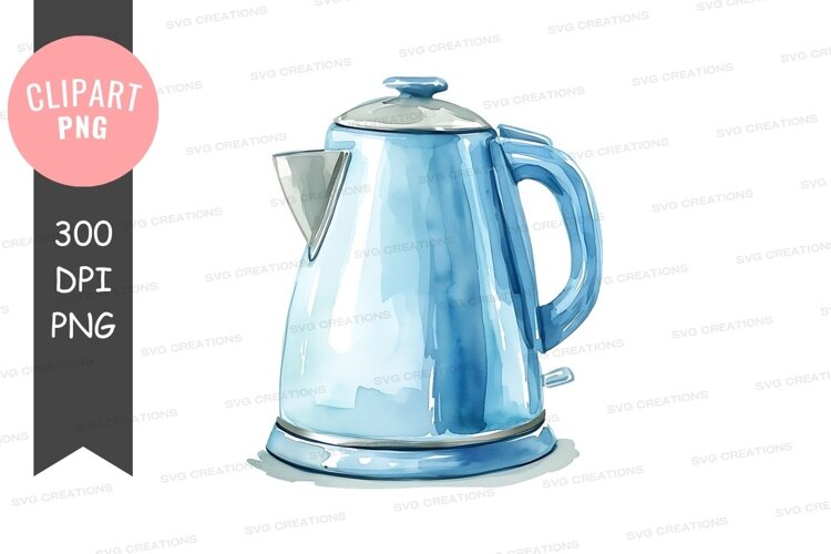 Blue electric kettle example image 1