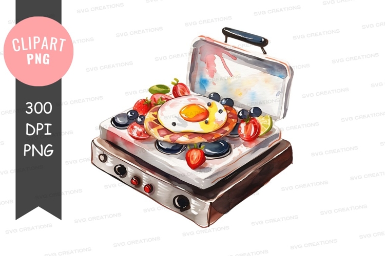 Breakfast on a portable stove