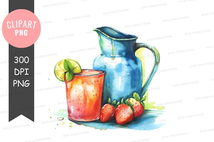Refreshing strawberry lemonade