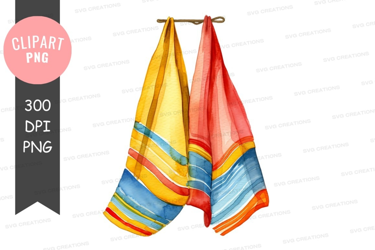 Colorful kitchen towels