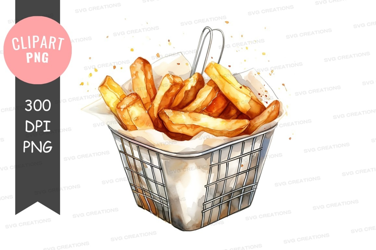 Crispy french fries in a basket