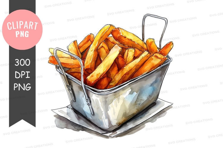 Crispy french fries in a basket