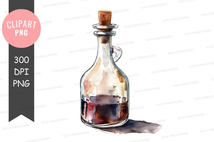Glass bottle with cork example image 1