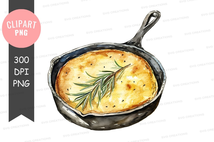 Delicious frittata in a cast iron skillet