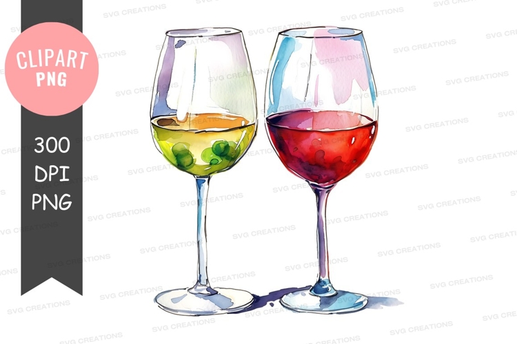Wine Glasses Clipart Image 6
