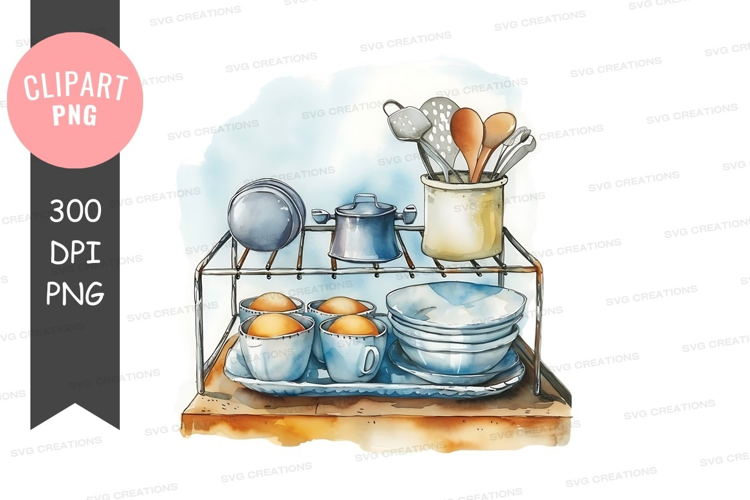 Kitchen cooking utensils and ingredients