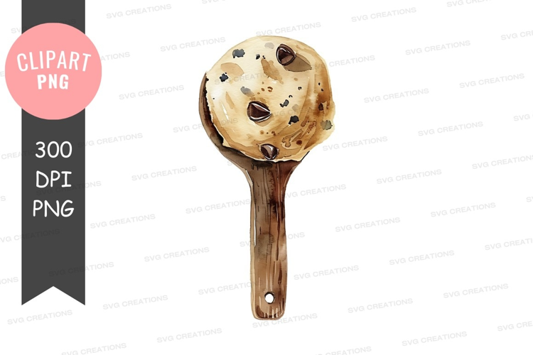 Delicious cookie dough on a spatula