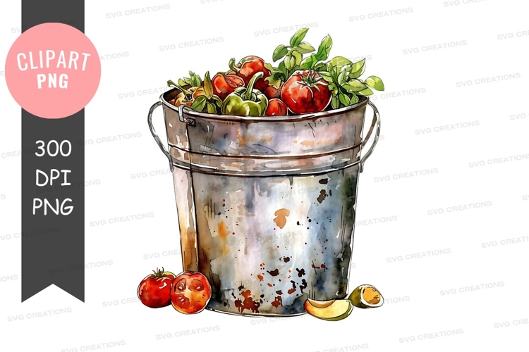 Bucket of fresh tomatoes