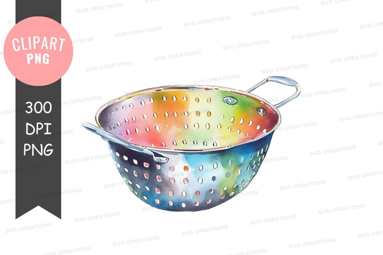 Colorful kitchen colander