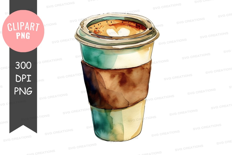 Watercolor coffee cup