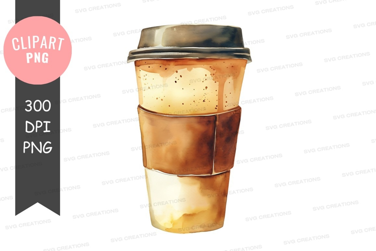 Iced coffee in a disposable cup