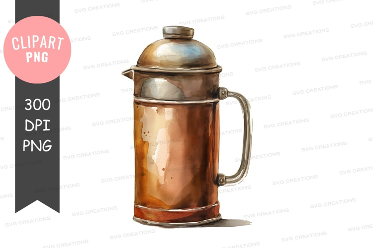 Copper french press coffee maker