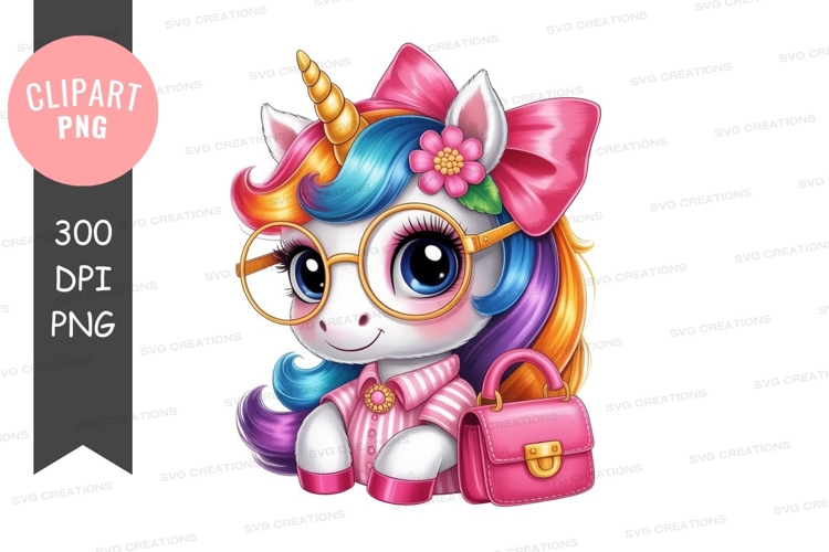 Cute unicorn clipart png