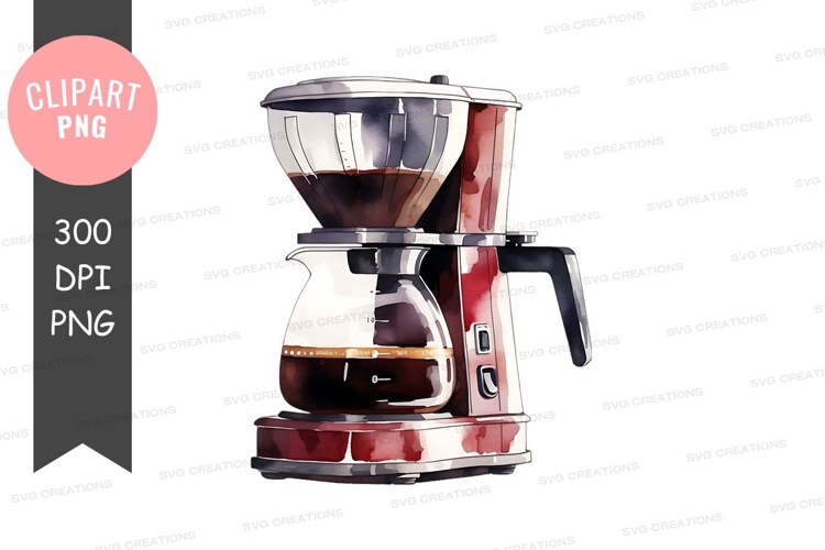 Modern coffee maker clipart png