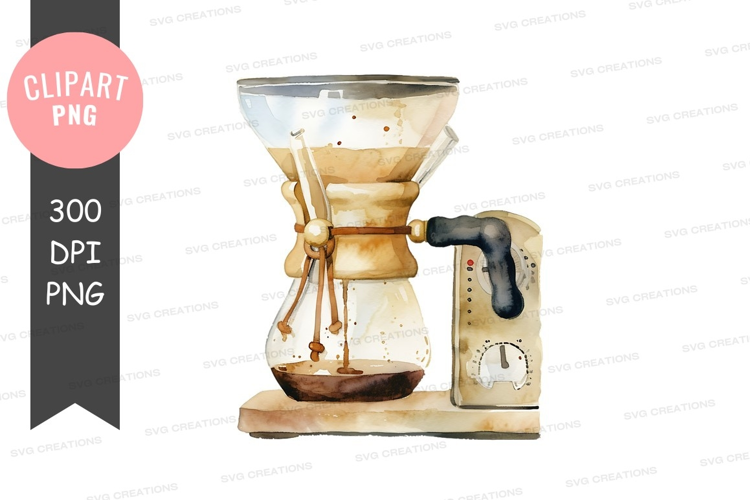 Watercolor coffee maker