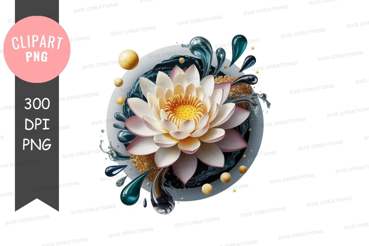 Elegant lotus flower in water