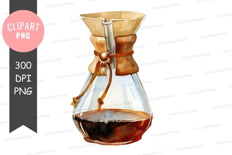 Chemex coffee maker with coffee example image 1