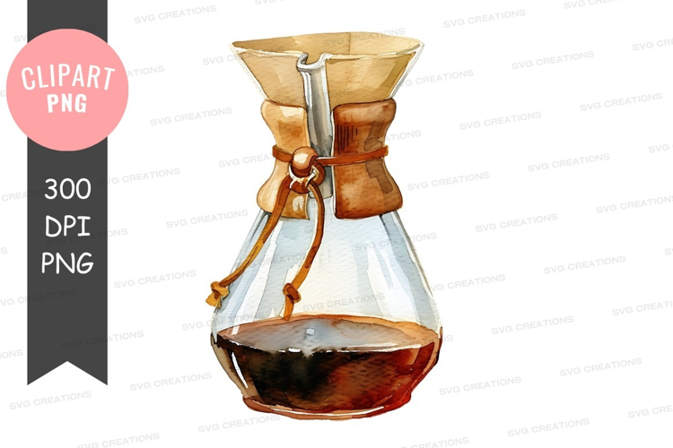 Chemex coffee maker with coffee