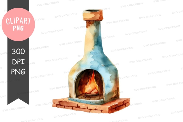 Cozy outdoor fireplace clipart png