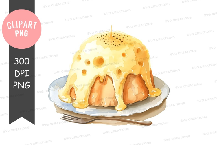 Delicious pudding with caramel sauce