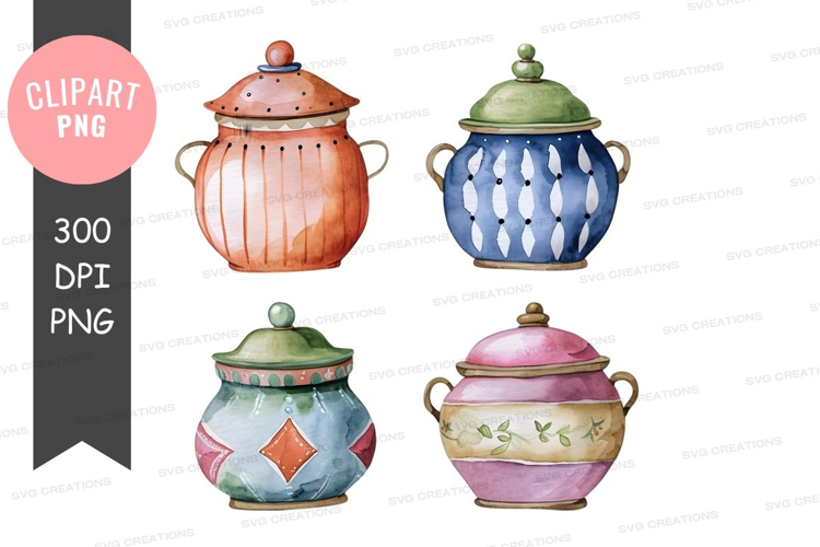 Colorful ceramic canisters