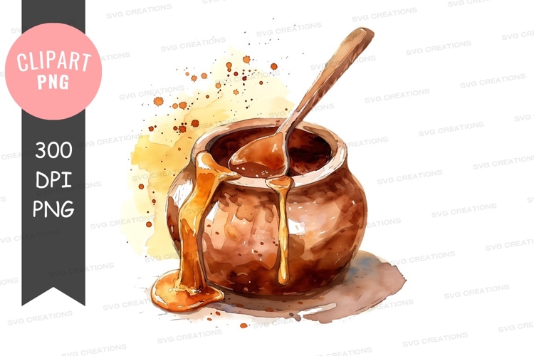 Caramel sauce in a jar