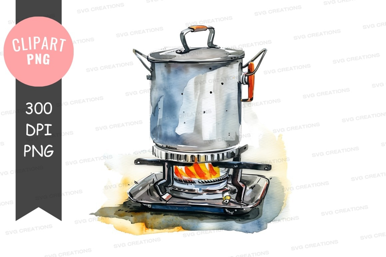 Cooking on a camp stove