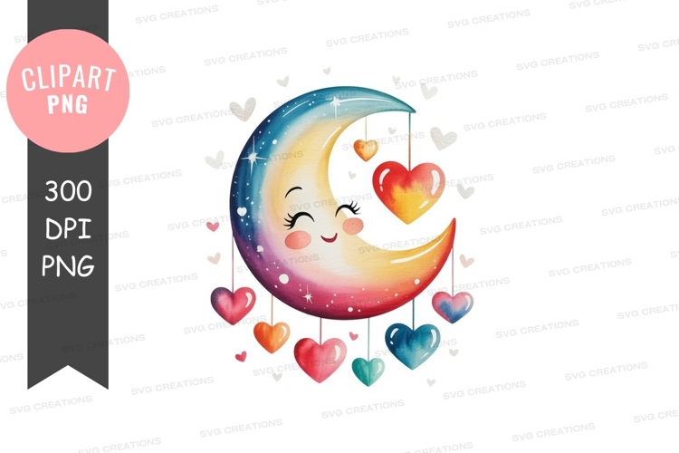 Crescent Moon Illustration Image 2