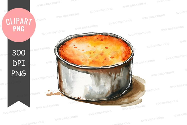 Delicious cheesecake in a tin