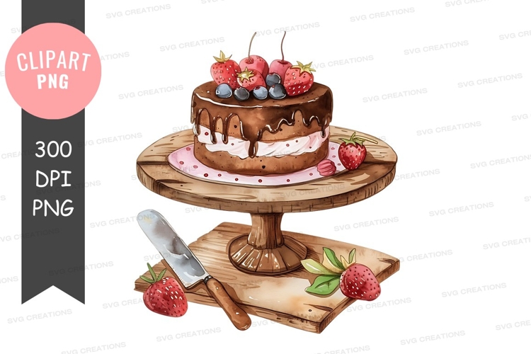 Delicious chocolate cake with fresh berries