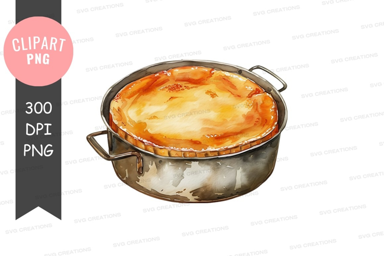 Delicious cheesecake in a pan