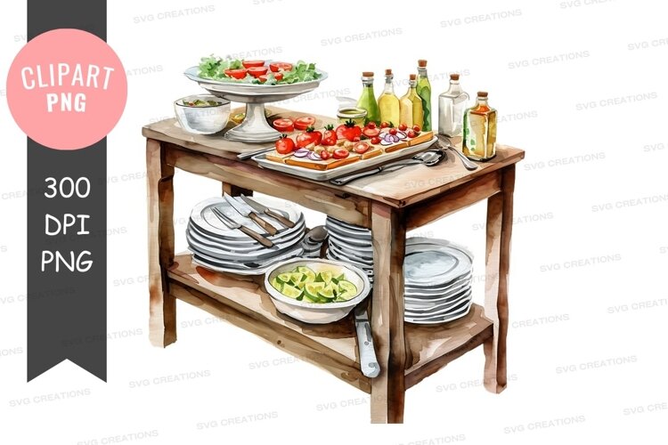 Preparing a fresh salad example image 1