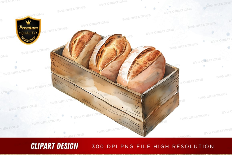 Three loaves of bread in a box