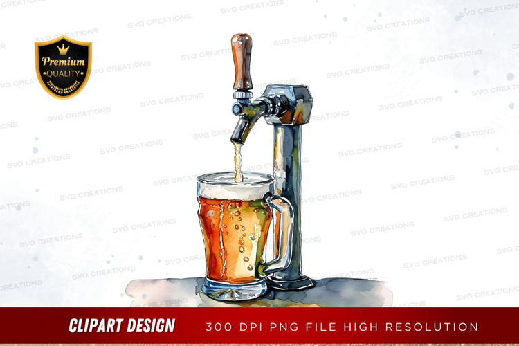 Pouring beer from tap