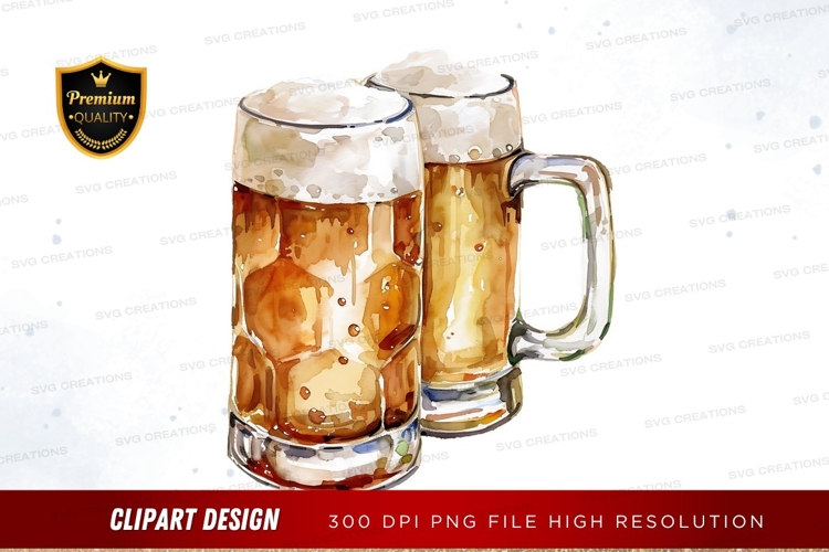 Two mugs of beer