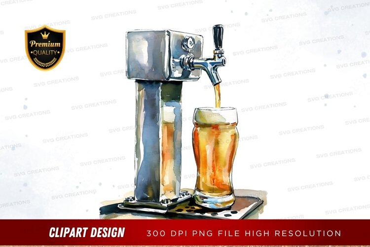 Pouring beer from tap example image 1