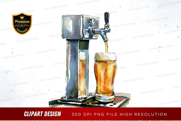 Pouring beer from tap