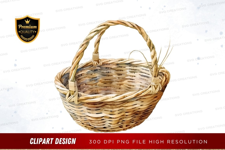 Woven basket clipart png