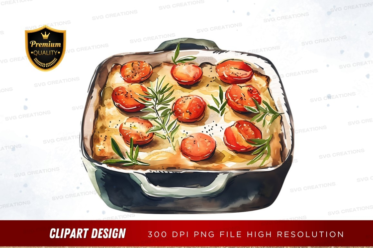 Baked dish with tomatoes and herbs