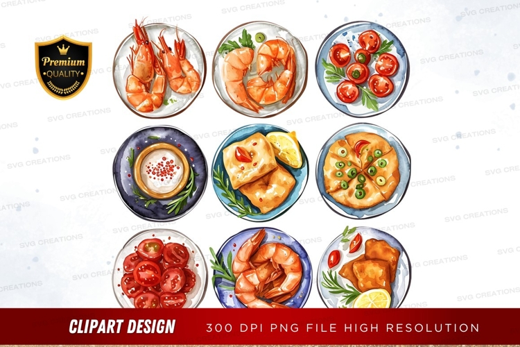 Seafood delights clipart png