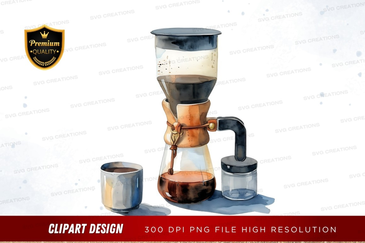 Watercolor coffee maker