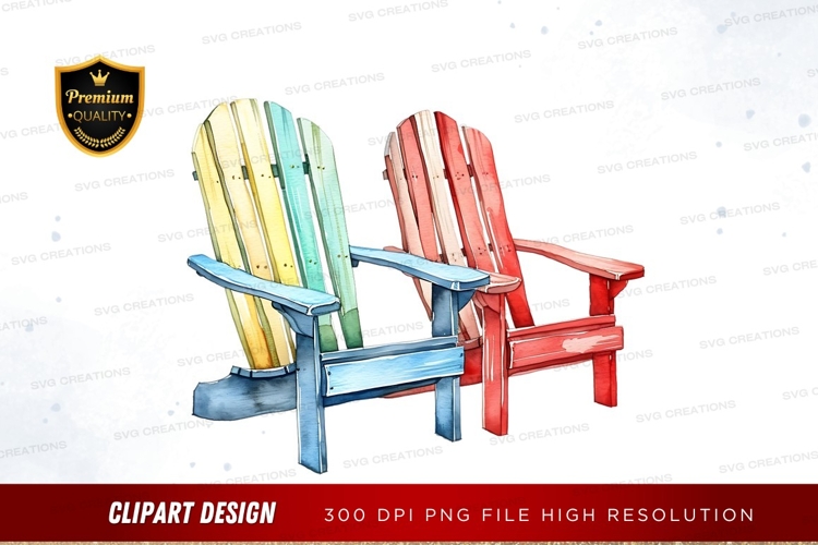 Colorful adirondack chairs