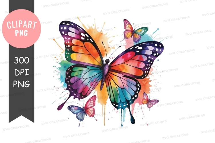 Colorful butterfly clipart png