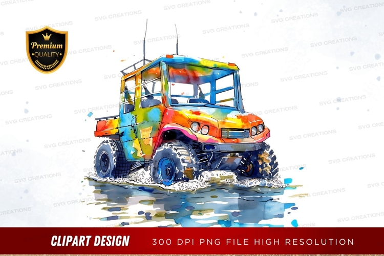 Vibrant off-road vehicle clipart png