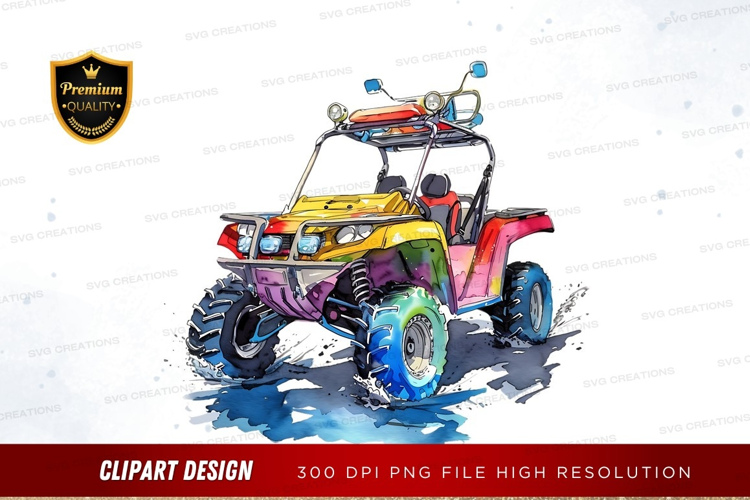 Colorful off-road vehicle