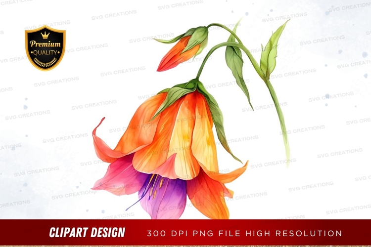 Vibrant bell-shaped flower clipart png